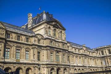 The louvre building in Paris