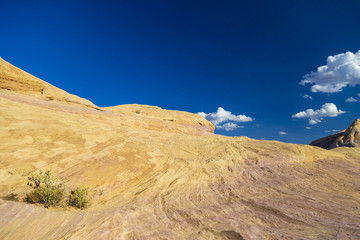 White Domes against deep blue sky in Valley of Fire State Park, Nevada, USA