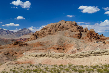 Red rocks and clear blue sky in Valley of Fire State Park, Nevada, USA