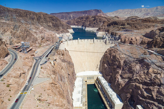 Famous Hoover Dam at Arizona-Nevada border, USA