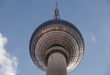 Famous TV Tower located on the Alexanderplatz in Berlin, Germany