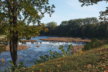 River Venta at Kuldiga, Latvia.