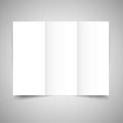 Blank tri-fold paper brochure