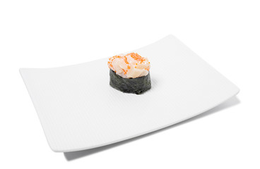 Gunkan sushi with scallop.