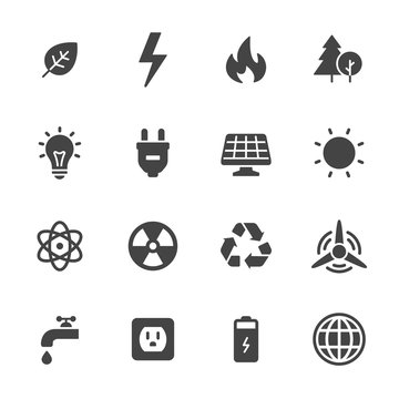 Energy and Ecology Icons