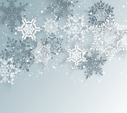 Silver winter abstract Christmas Background.Vector illustration.