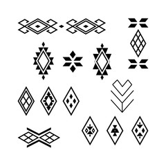 Vector Tribal elements, ethnic collection.
