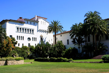 Fototapeta na wymiar View of Santa Barbara Superior Court, California, USA