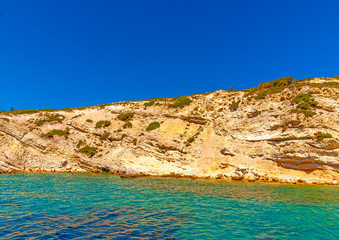 Fototapeta na wymiar the small island Plati near Pserimos island in Greece