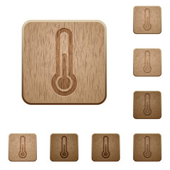 Thermometer wooden buttons
