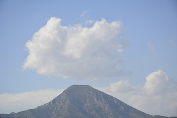 Amazing sunset clouds in Santiago, Chile