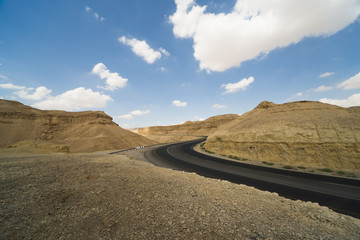 Asphalt Road in the Judean Desert