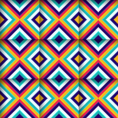 Bright Colored Seamless Pattern with Squares for Backgrounds