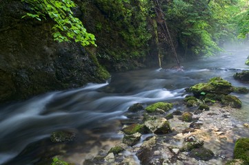 Creek Velka Biela voda in the Slovensky raj National Park, northern Slovakia.