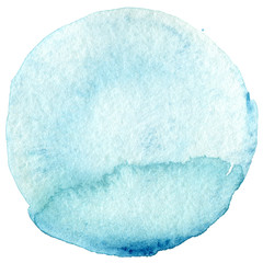 Circle watercolor painted background. Texture paper.