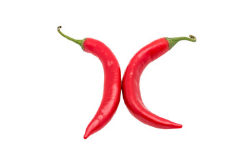 red pepper isolated on white