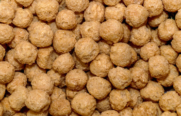 Sweet corn balls as background