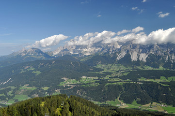 Plakat Dachsteinmassiv, Steiermark, Österreich
