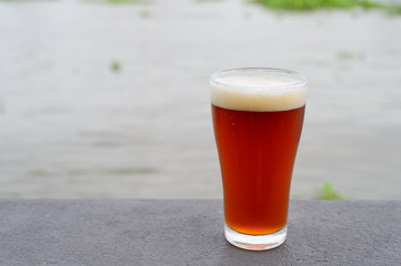 Craft beer in the glass