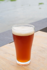 Craft beer in the glass