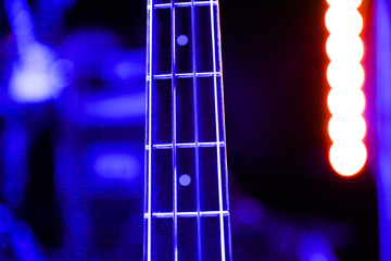 bass, bassgitarre, Detail, 