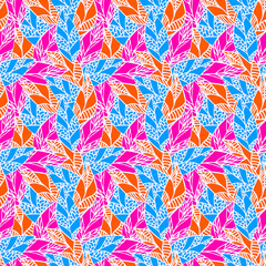 Vector seamless abstract hand-drawn pattern