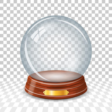 Transparent empty  glass ball