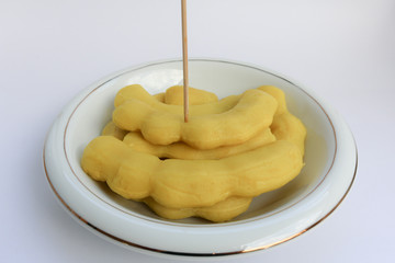 Heap of sweet pickled tamarind fruits  They are fruit preserves for long-term storage