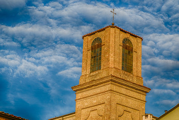 bell tower of medieval Catholic Church
