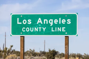 Gordijnen Los Angeles County Line teken © trekandphoto