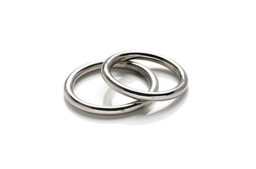 Gold wedding rings with diamonds