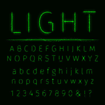 Alphabet of lights