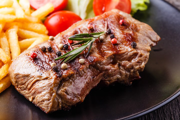 New York steak with french fries