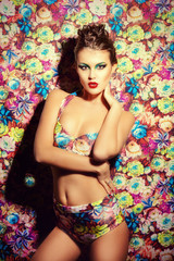 Fototapeta premium green makeup