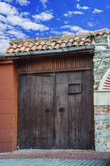 old wooden door
