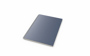 Realistic spiral notepad on white background