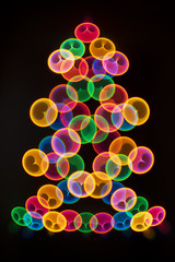 Decorative rainbow colors Christmas tree like