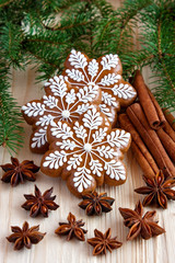 Christmas time composition with cookies
