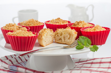 Kuchen, Gebäck und Snack ist frisch mit Streusel