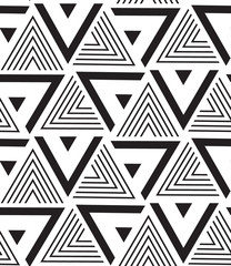 Vector geometric seamless pattern. Modern triangle texture, repe