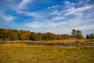 beautiful lake in Dyrehave park, Denmark