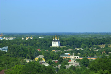 Panorama of Chernihiv town from above