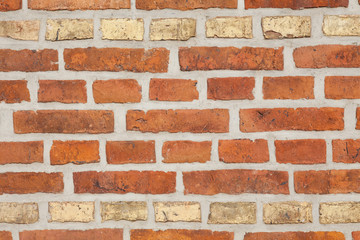 red and yellow brick wall texture