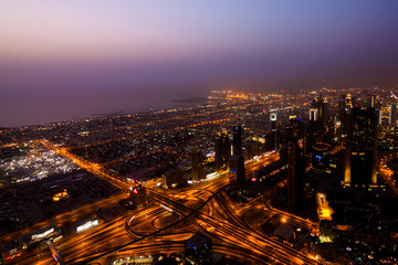 Fototapeta na wymiar Dubai, Panorama nachts