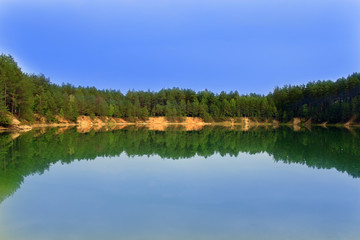 beautiful forest lake