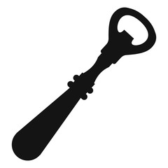 Bottle opener black icon