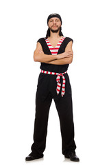 Man pirate isolated on the white background