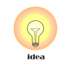 Light bulb with the word idea.