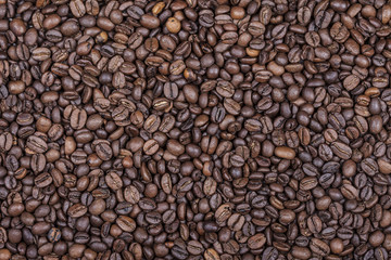 Coffee roasted  background closeup