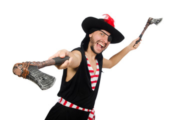 Man pirate isolated on the white background